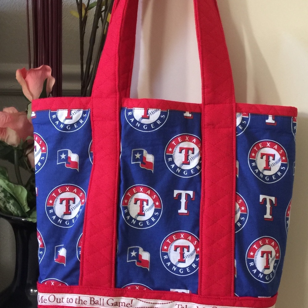 Texas Rangers Quilted Tote Bag